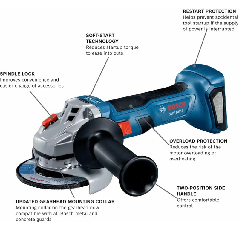 BOSCH GWS 18V-8 Akülü Açılı Ta - Brushless Angle Grinder Battery Powered incelemesi ve fiyatı